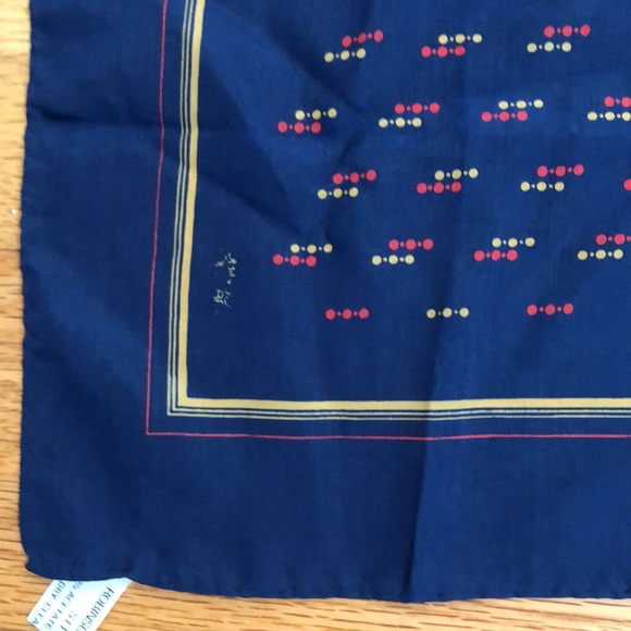VTG Robinson Golluber Classy Square Scarf Blue - Picture 7 of 10